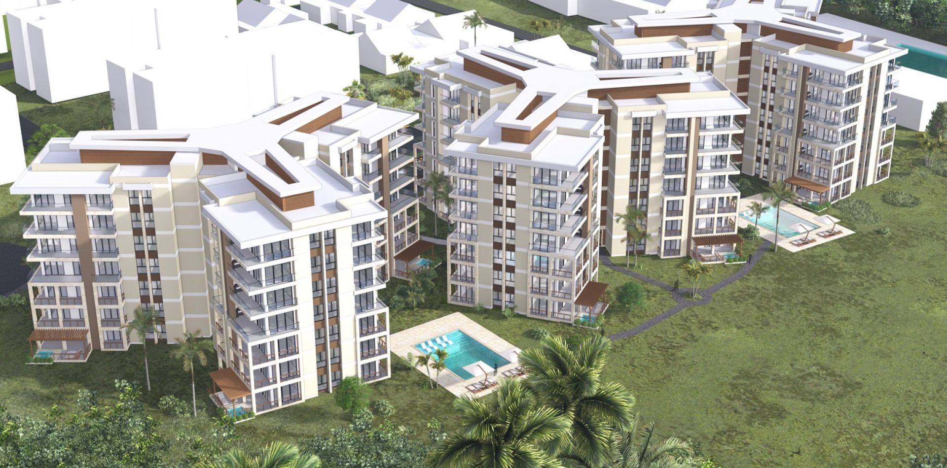 Apartamentos en Playa Dorada en Pre-Construcción a unos pasos de la playa